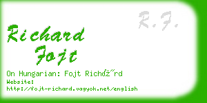 richard fojt business card